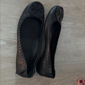 Tory Burch Black Leather Loafers